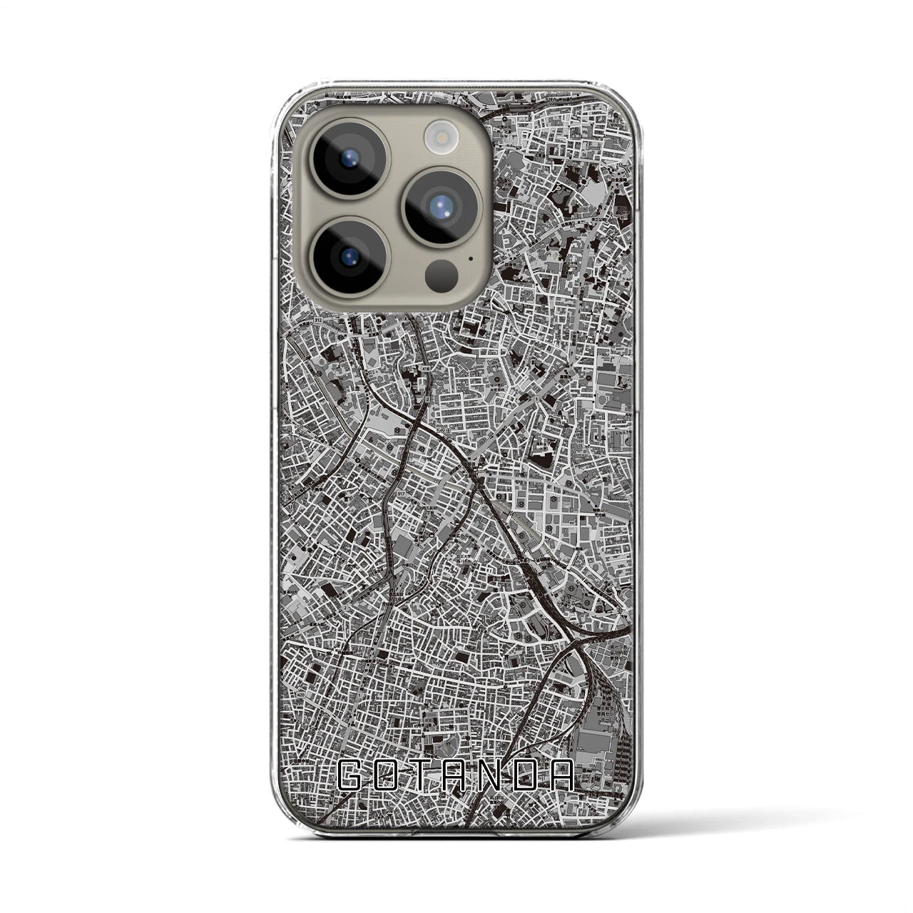 【五反田(東京都)】地図柄iPhoneケース(クリアタイプ)