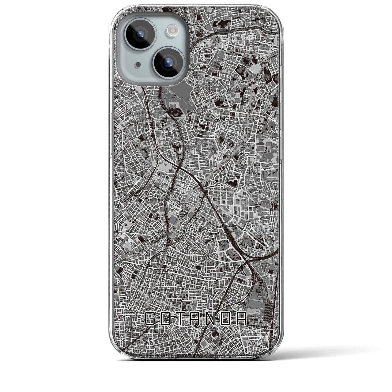 【五反田(東京都)】地図柄iPhoneケース(クリアタイプ)