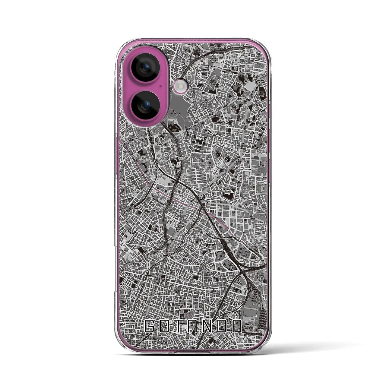 【五反田(東京都)】地図柄iPhoneケース(クリアタイプ)