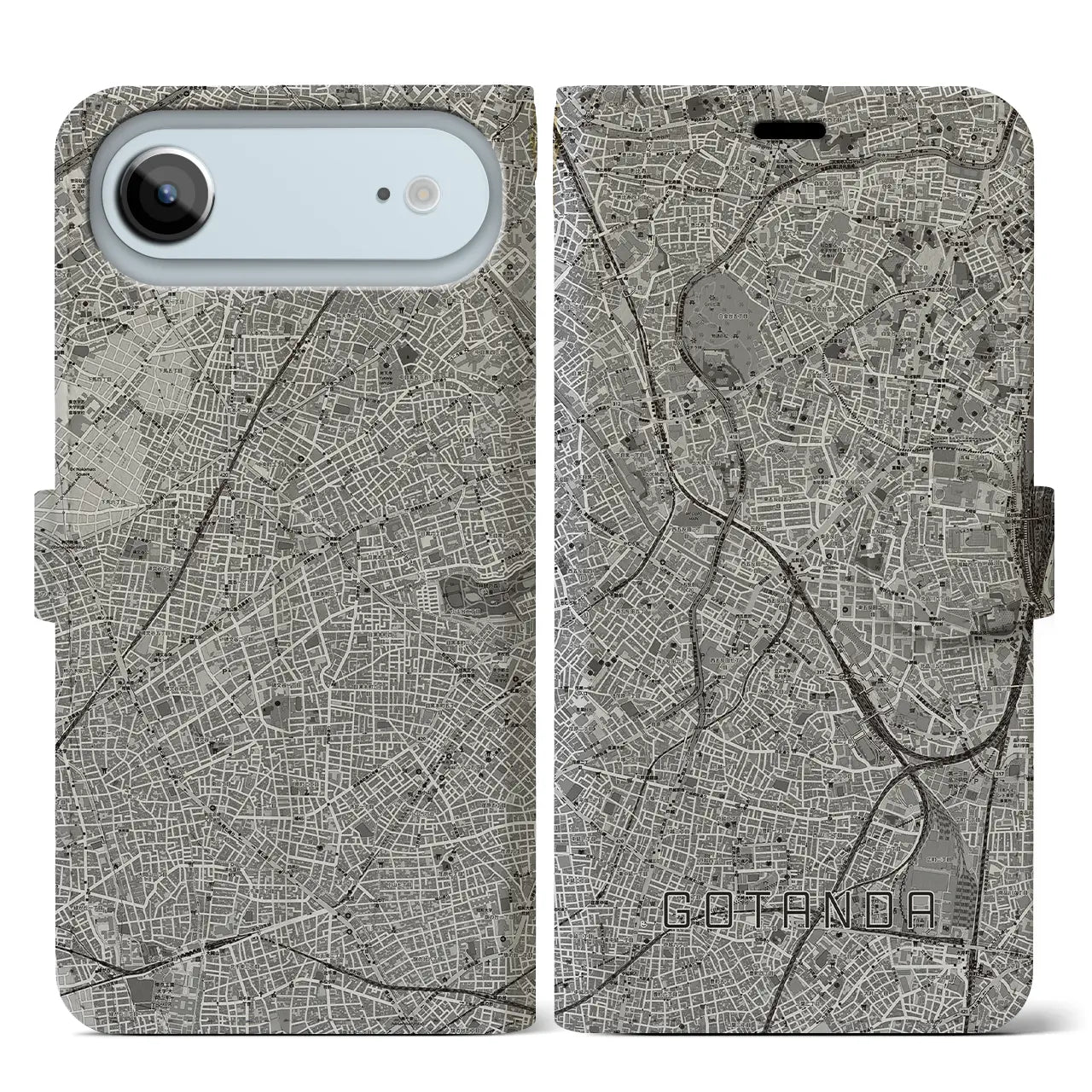 【五反田(東京都)】地図柄iPhoneケース(手帳タイプ)