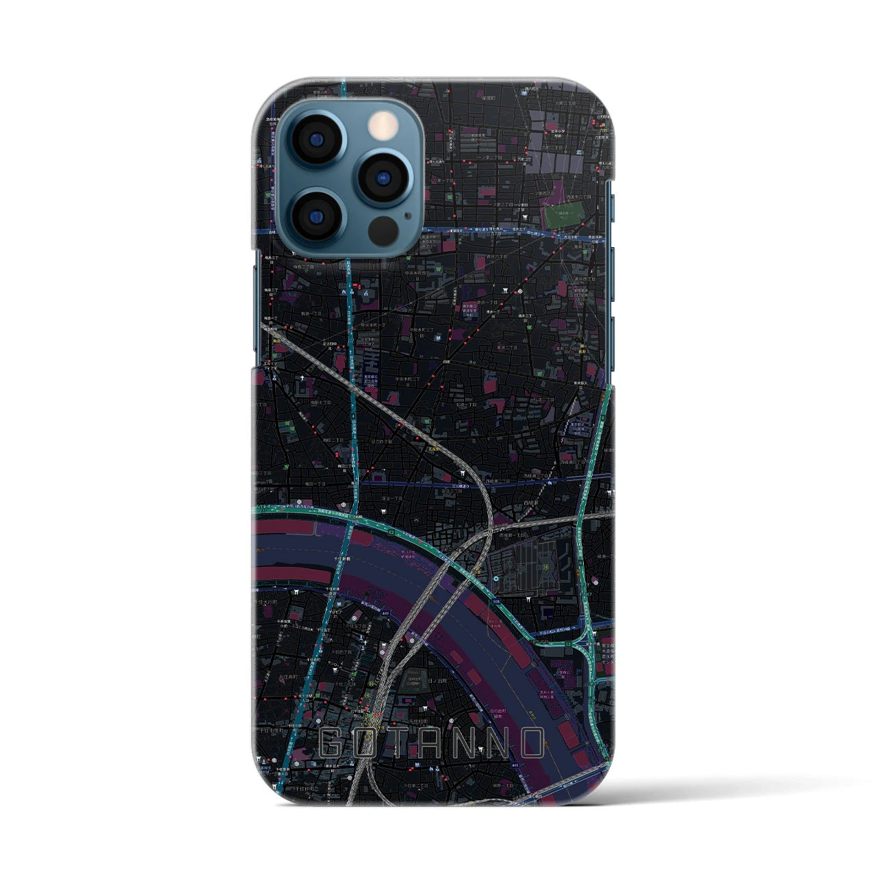 【五反野(東京都)】地図柄iPhoneケース(バックカバータイプ)