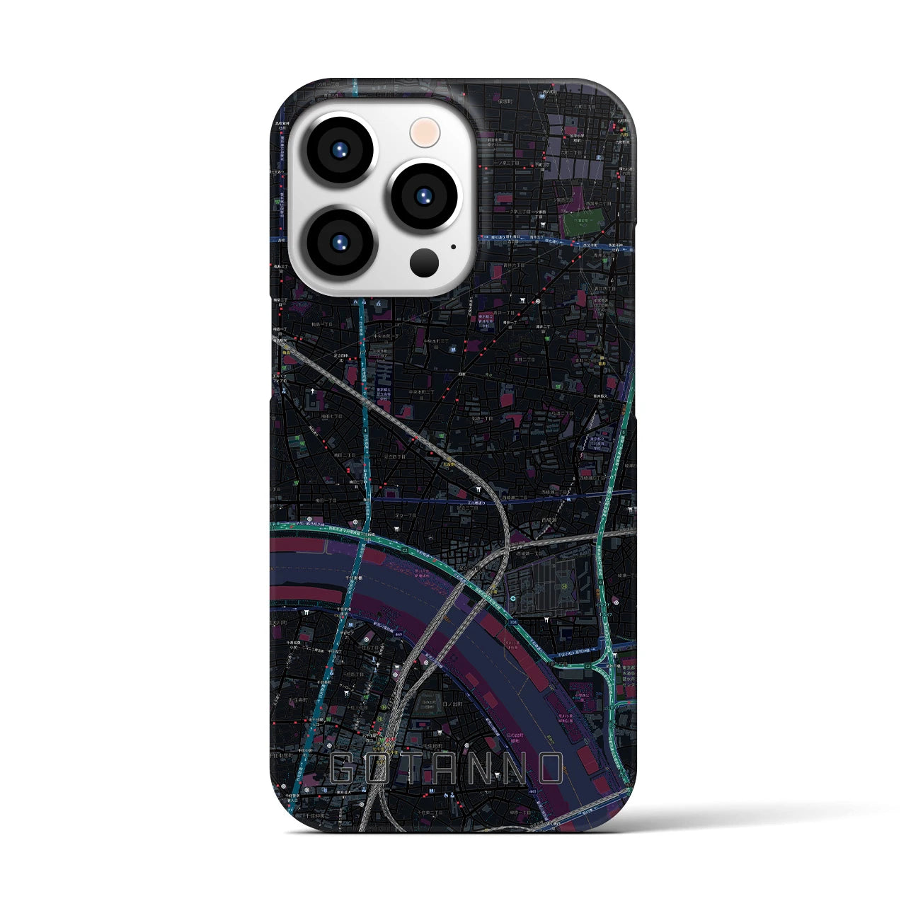【五反野(東京都)】地図柄iPhoneケース(バックカバータイプ)