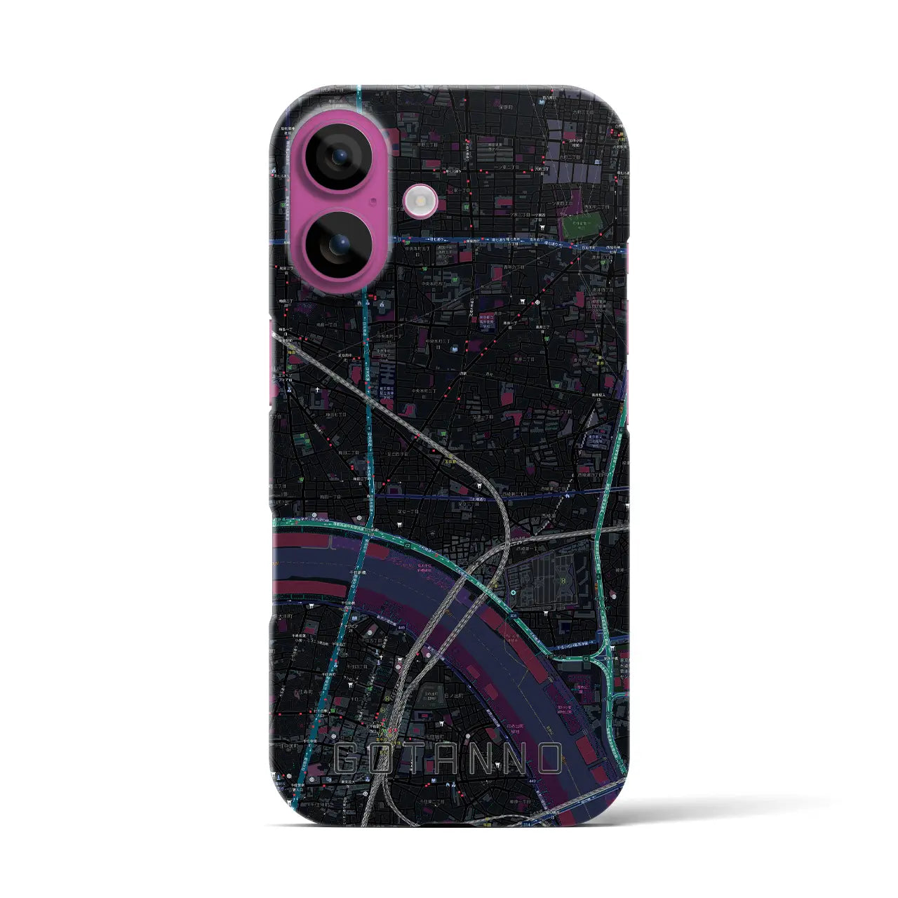 【五反野(東京都)】地図柄iPhoneケース(バックカバータイプ)