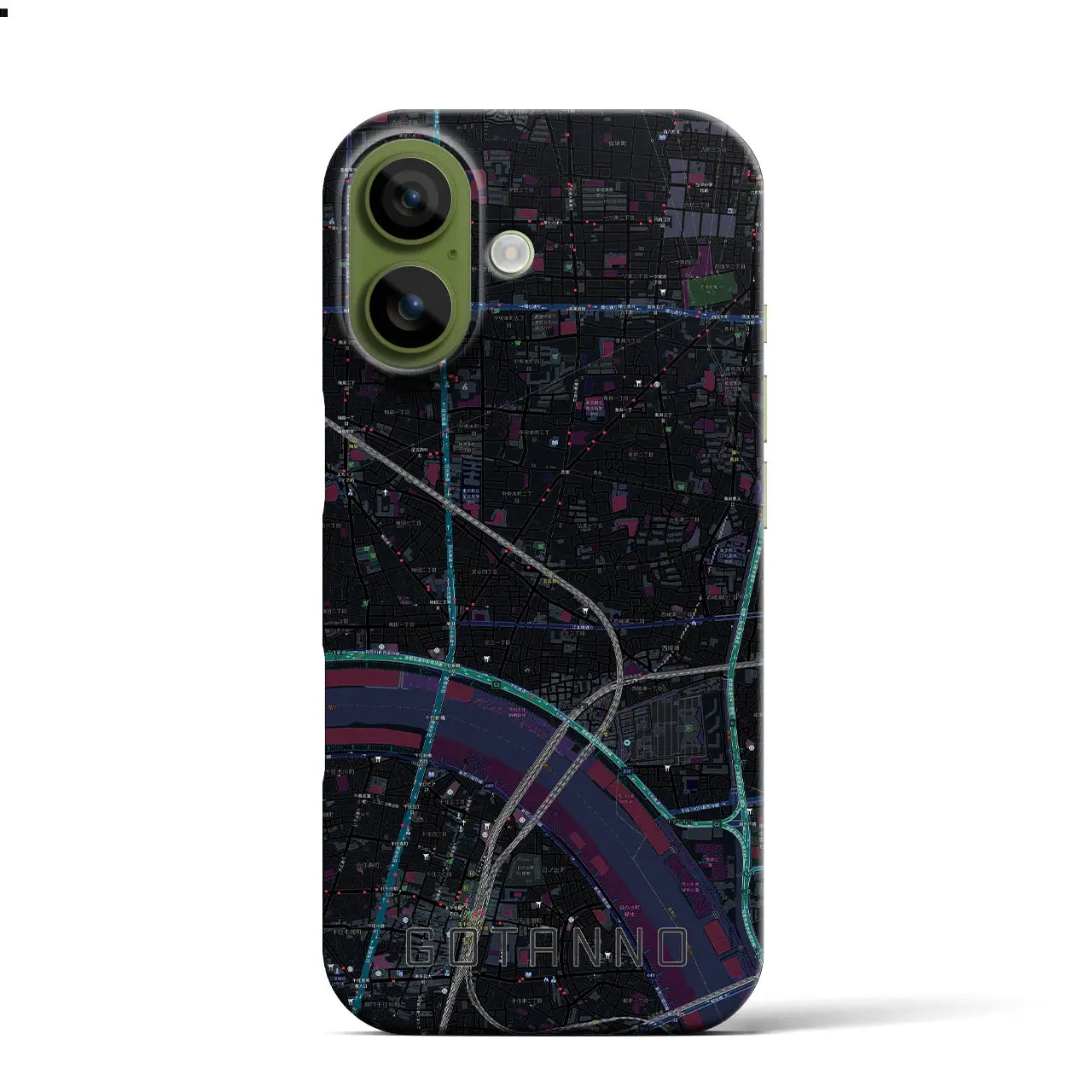 【五反野(東京都)】地図柄iPhoneケース(バックカバータイプ)