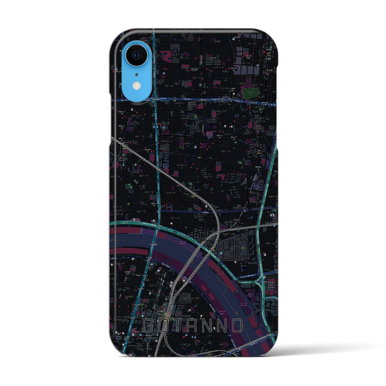 【五反野(東京都)】地図柄iPhoneケース(バックカバータイプ)