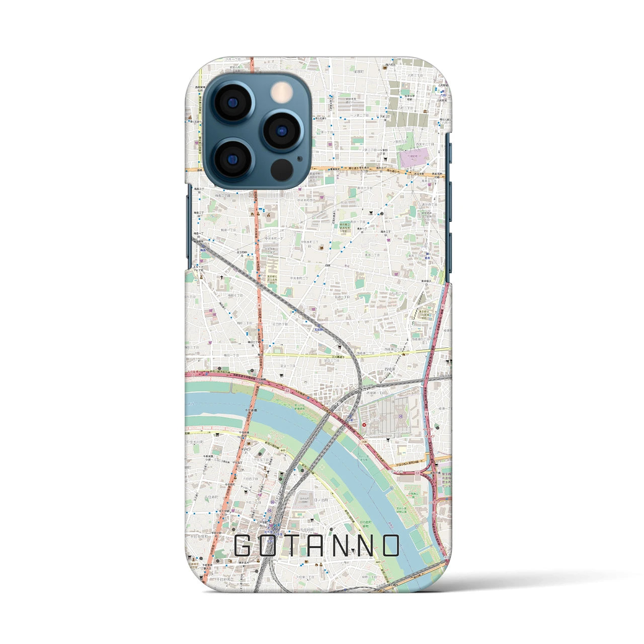 【五反野(東京都)】地図柄iPhoneケース(バックカバータイプ)