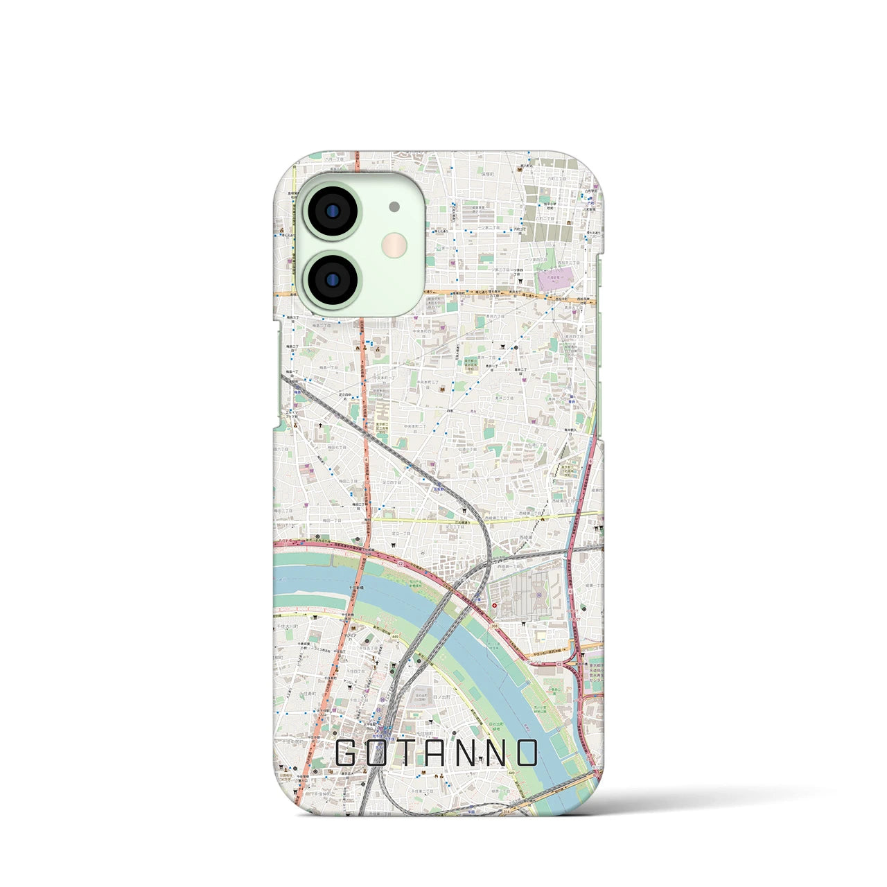 【五反野(東京都)】地図柄iPhoneケース(バックカバータイプ)