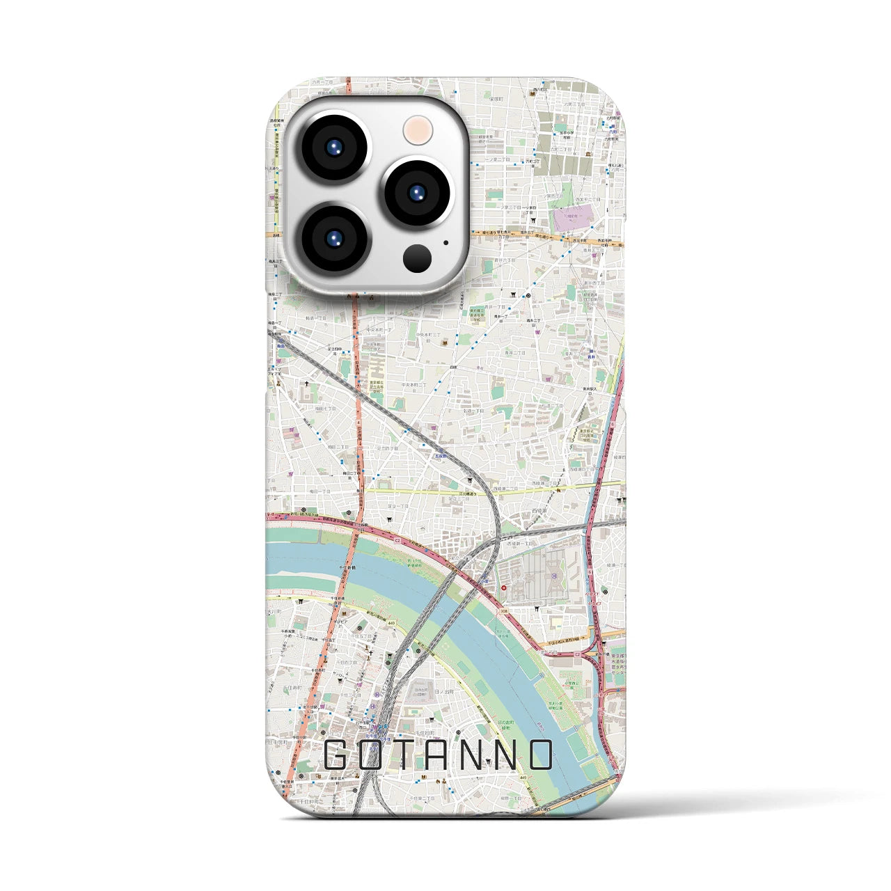 【五反野(東京都)】地図柄iPhoneケース(バックカバータイプ)