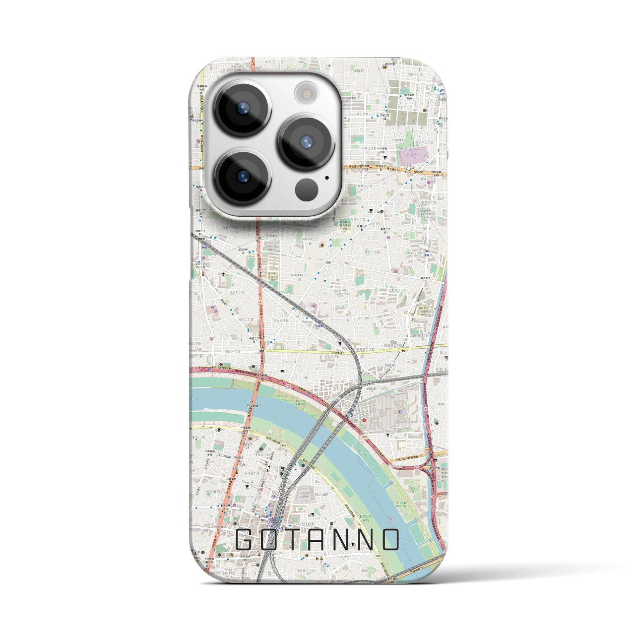 【五反野(東京都)】地図柄iPhoneケース(バックカバータイプ)