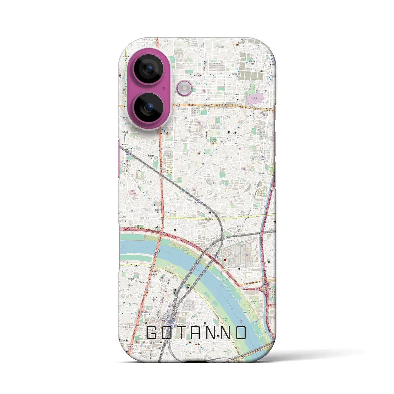【五反野(東京都)】地図柄iPhoneケース(バックカバータイプ)