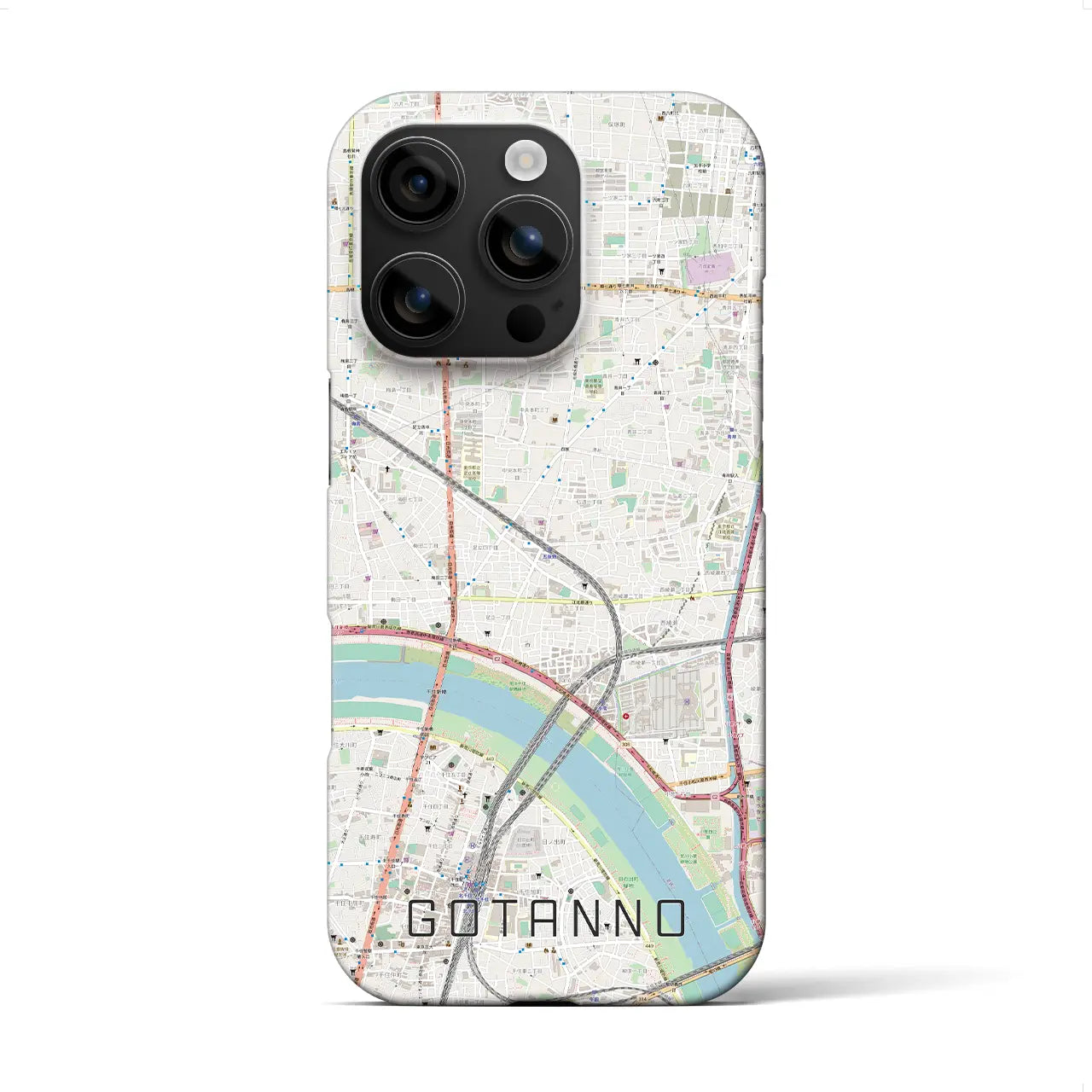 【五反野(東京都)】地図柄iPhoneケース(バックカバータイプ)