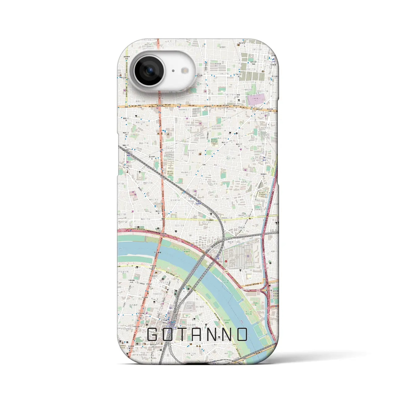 【五反野(東京都)】地図柄iPhoneケース(バックカバータイプ)