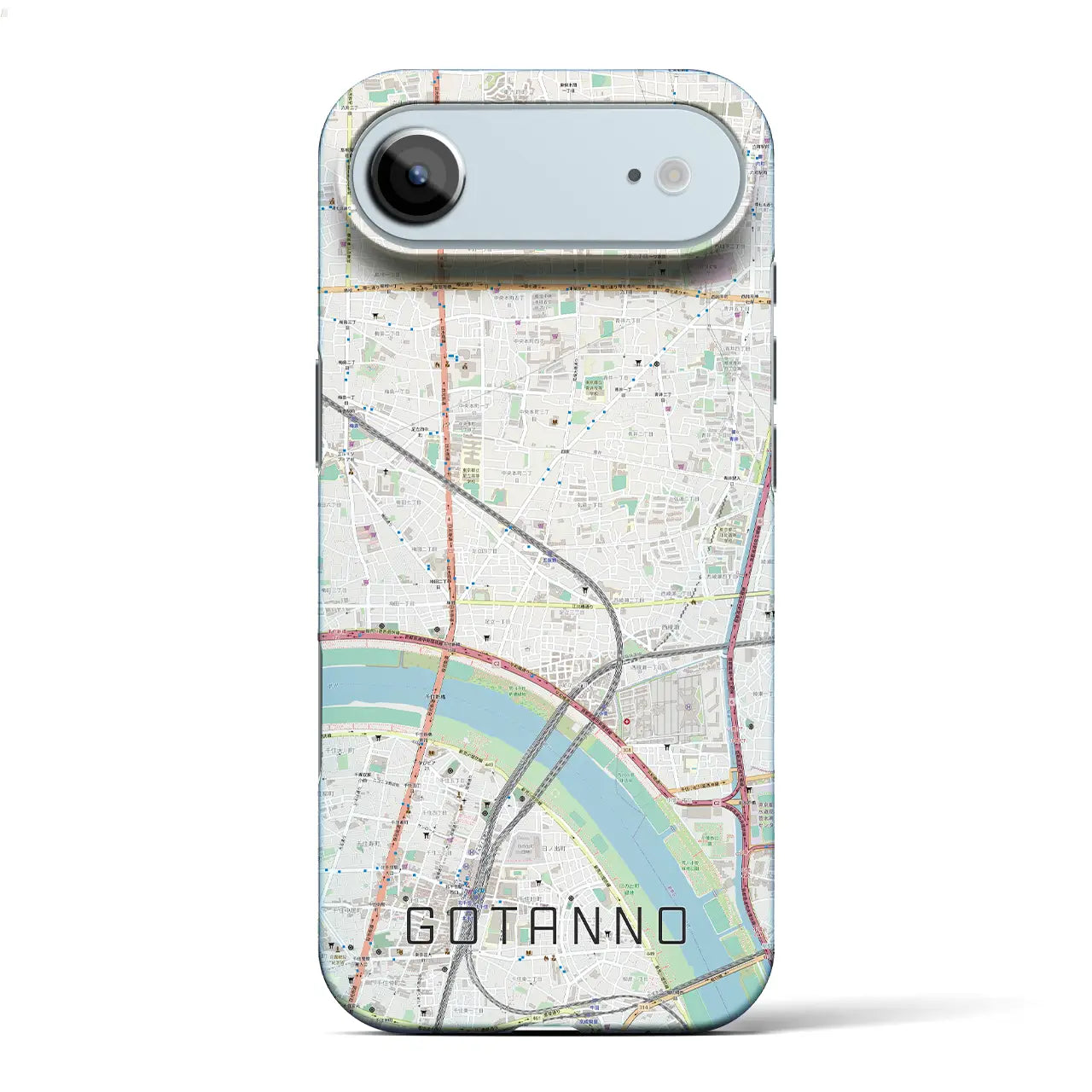 【五反野(東京都)】地図柄iPhoneケース(バックカバータイプ)