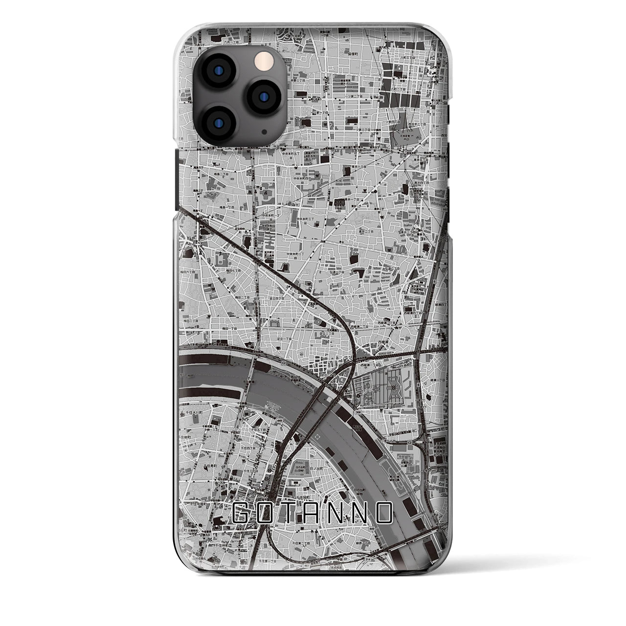 【五反野(東京都)】地図柄iPhoneケース(クリアタイプ)