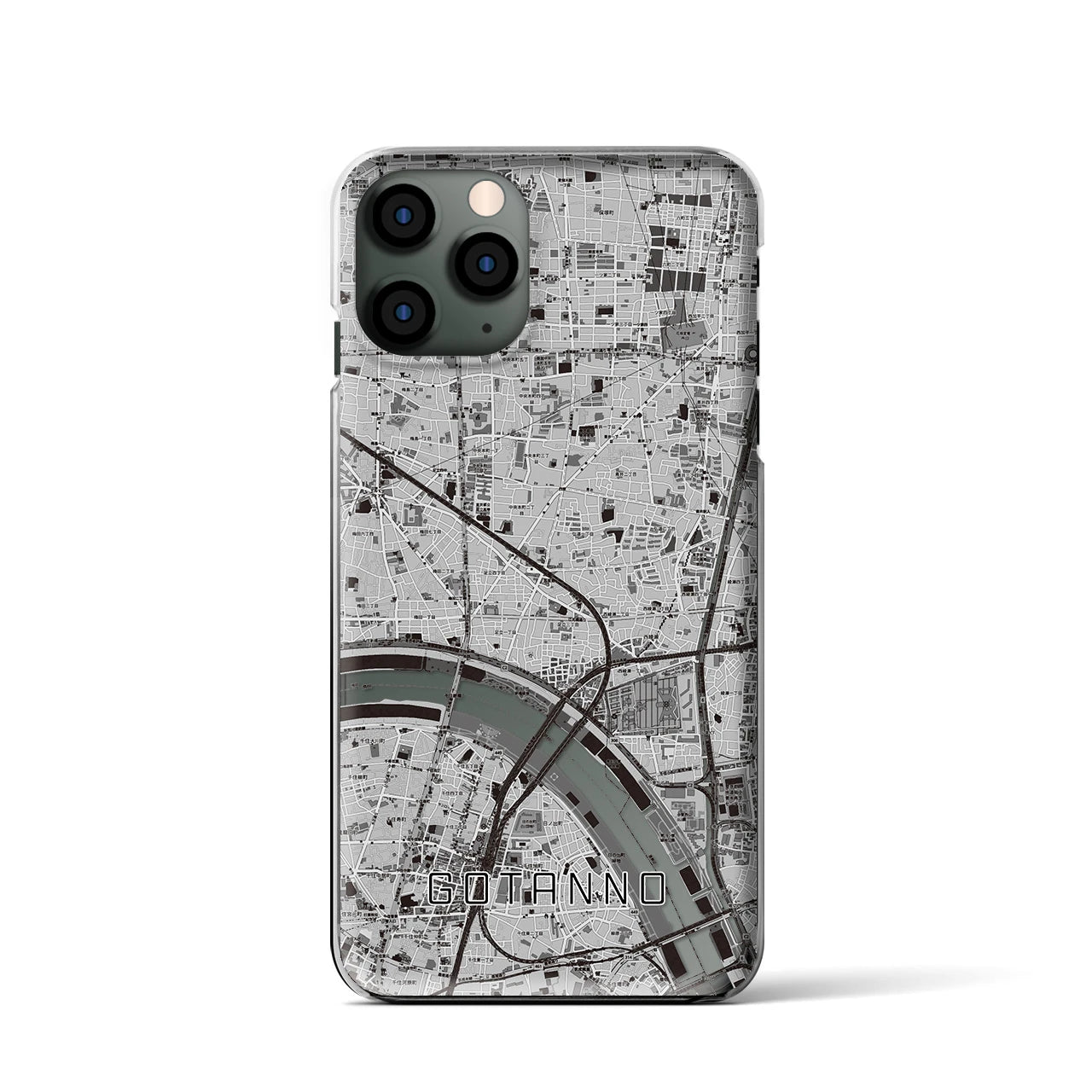 【五反野(東京都)】地図柄iPhoneケース(クリアタイプ)