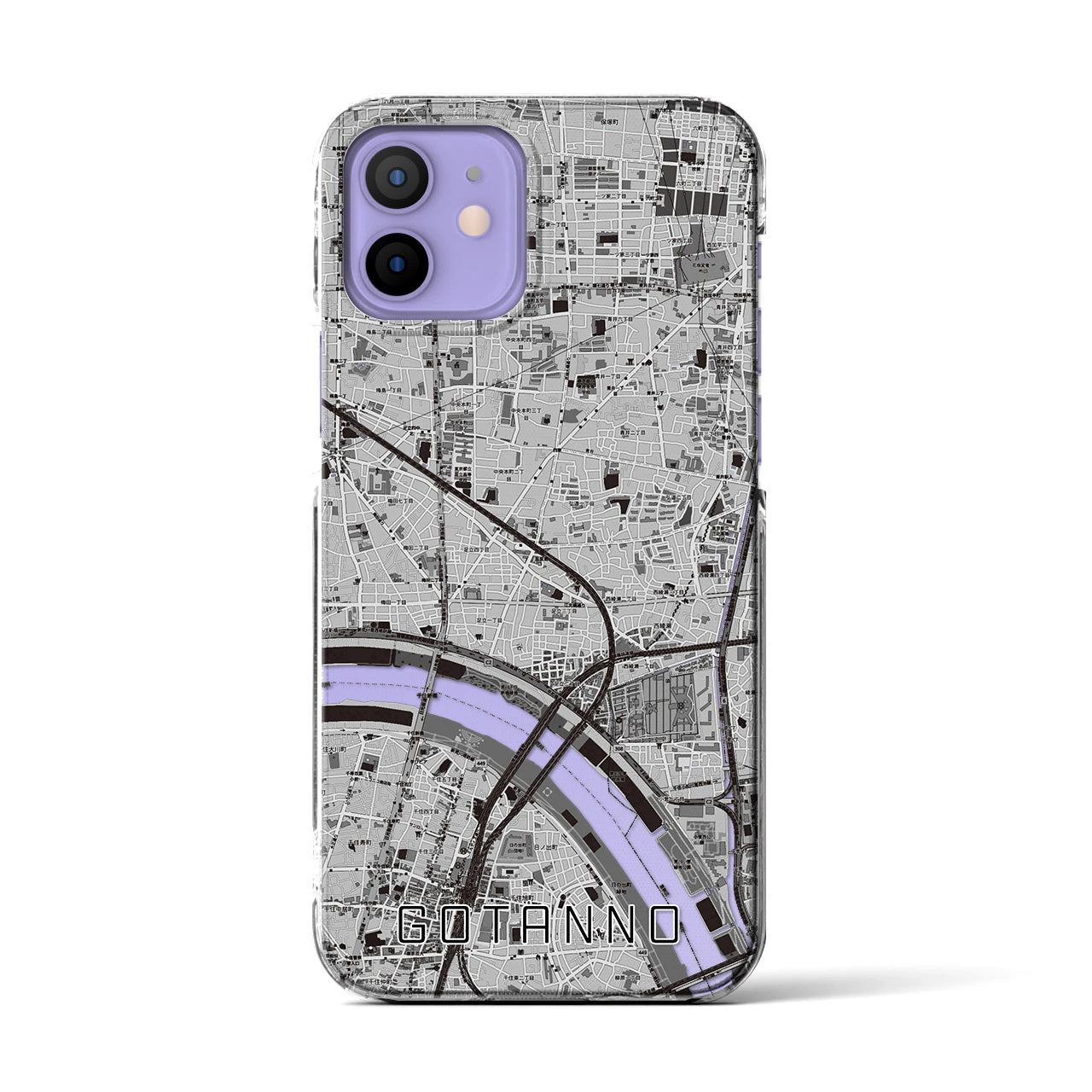 【五反野(東京都)】地図柄iPhoneケース(クリアタイプ)