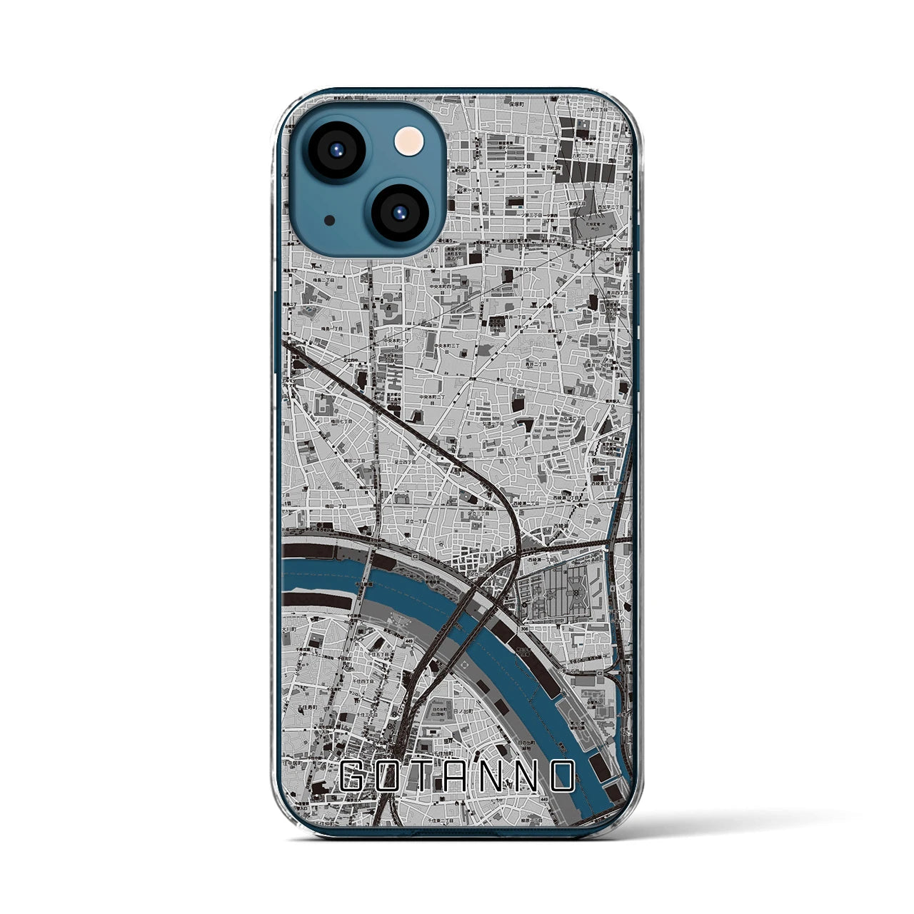 【五反野(東京都)】地図柄iPhoneケース(クリアタイプ)