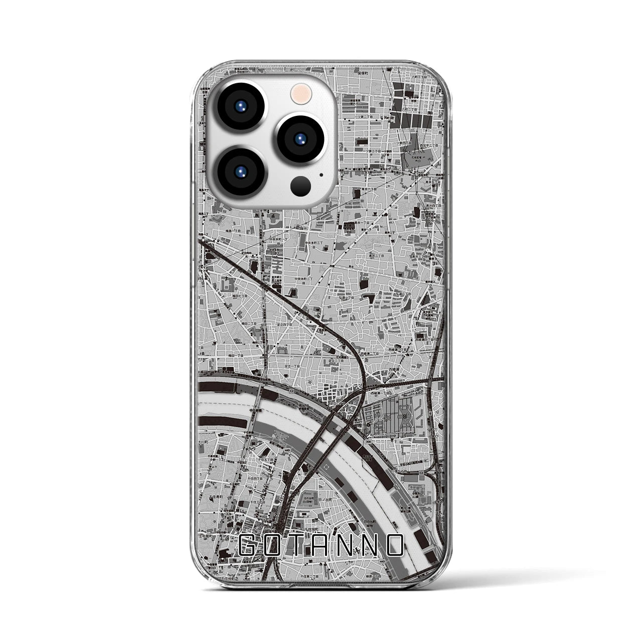 【五反野(東京都)】地図柄iPhoneケース(クリアタイプ)