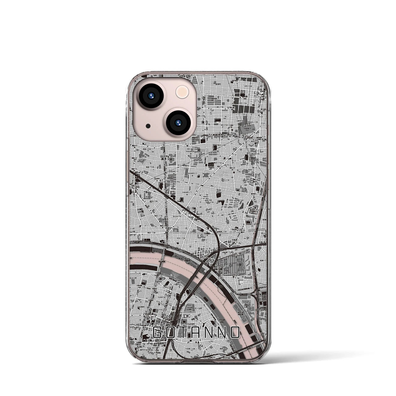 【五反野(東京都)】地図柄iPhoneケース(クリアタイプ)