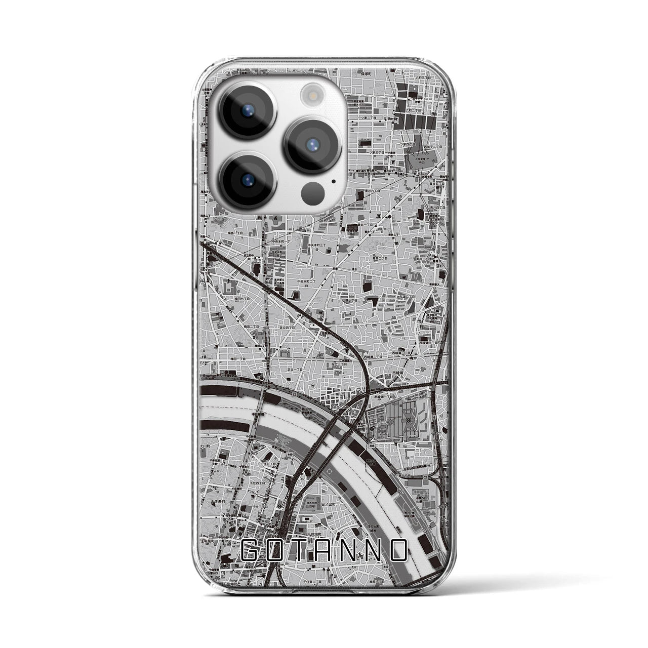 【五反野(東京都)】地図柄iPhoneケース(クリアタイプ)