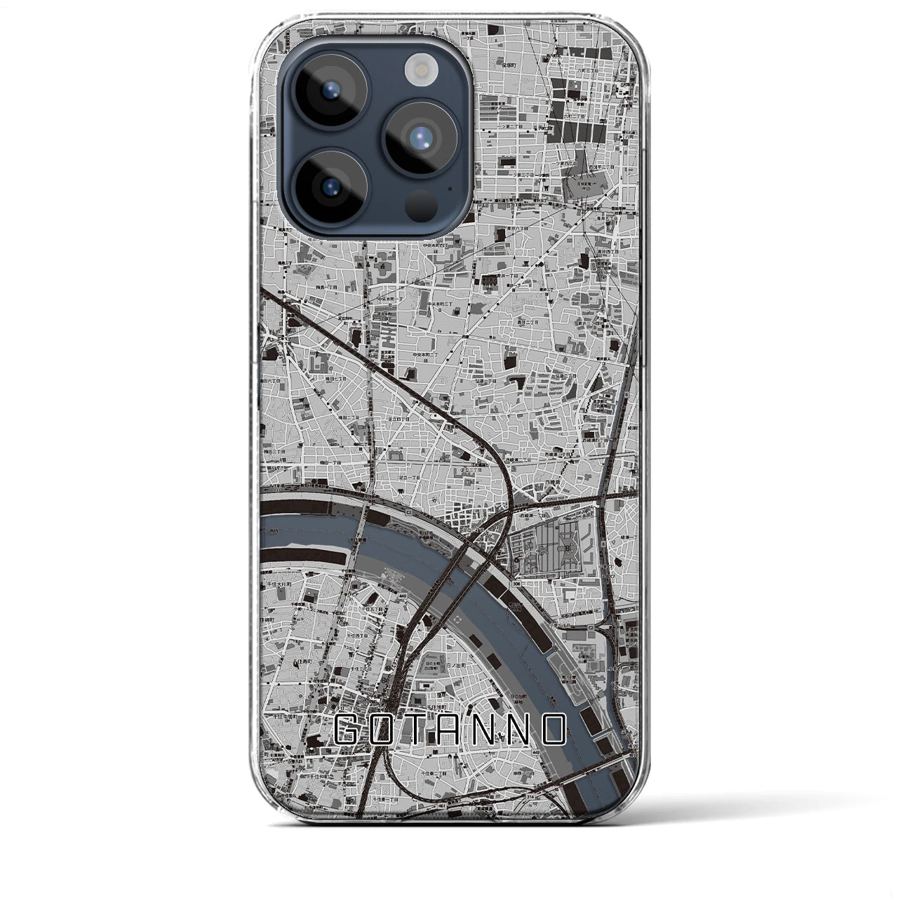 【五反野(東京都)】地図柄iPhoneケース(クリアタイプ)