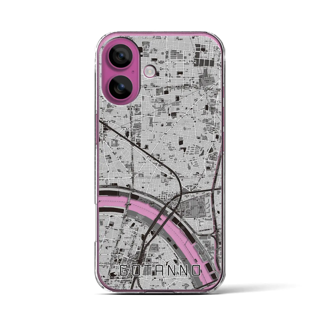 【五反野(東京都)】地図柄iPhoneケース(クリアタイプ)