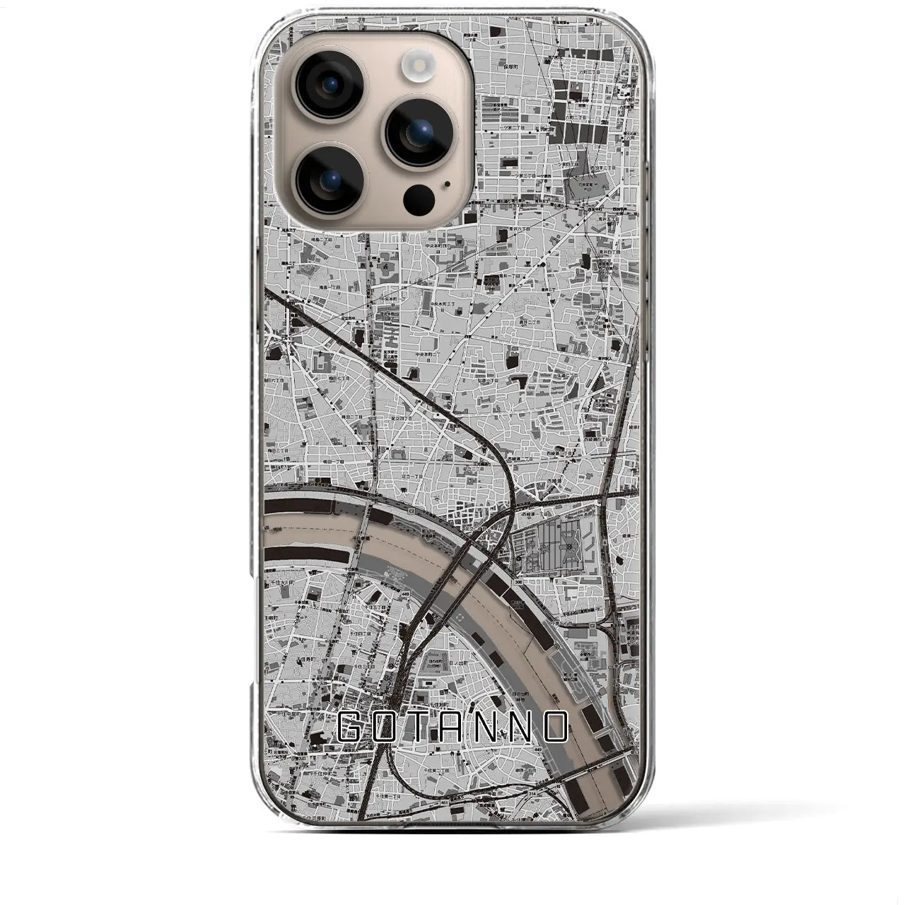 【五反野(東京都)】地図柄iPhoneケース(クリアタイプ)