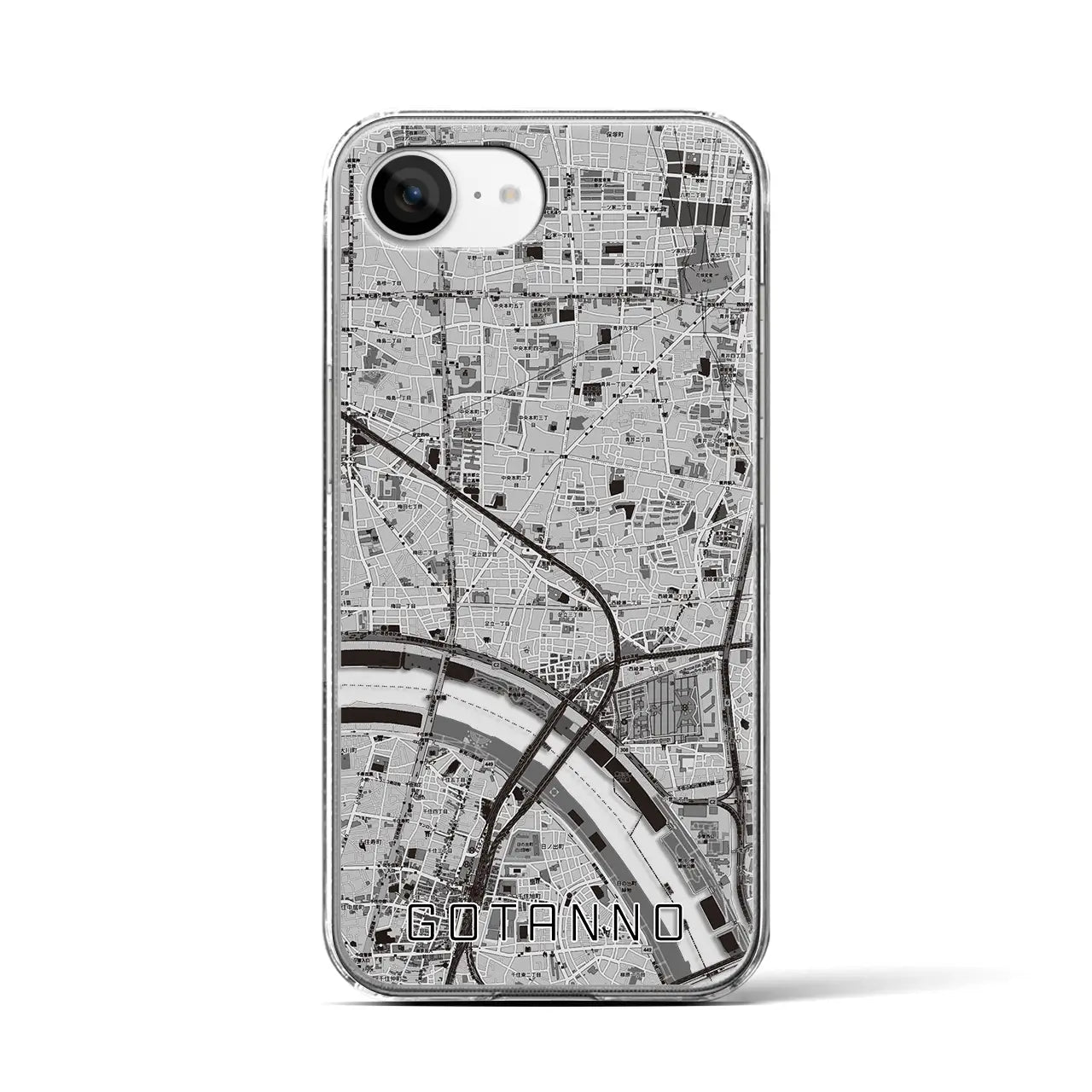 【五反野(東京都)】地図柄iPhoneケース(クリアタイプ)