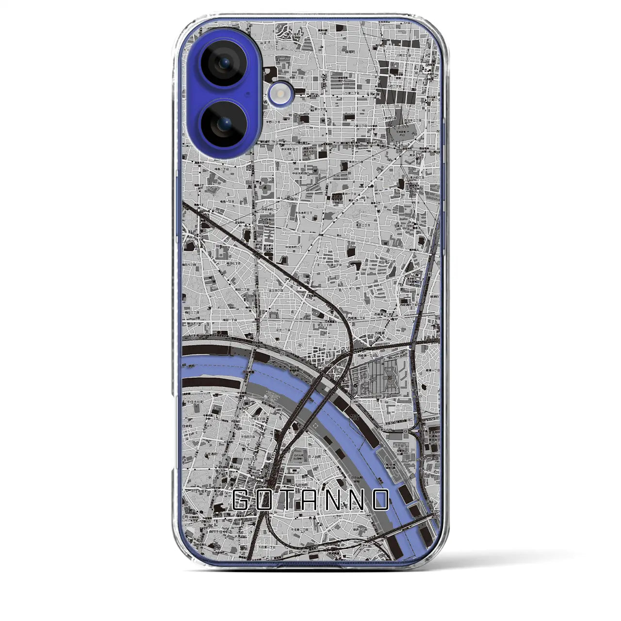 【五反野(東京都)】地図柄iPhoneケース(クリアタイプ)