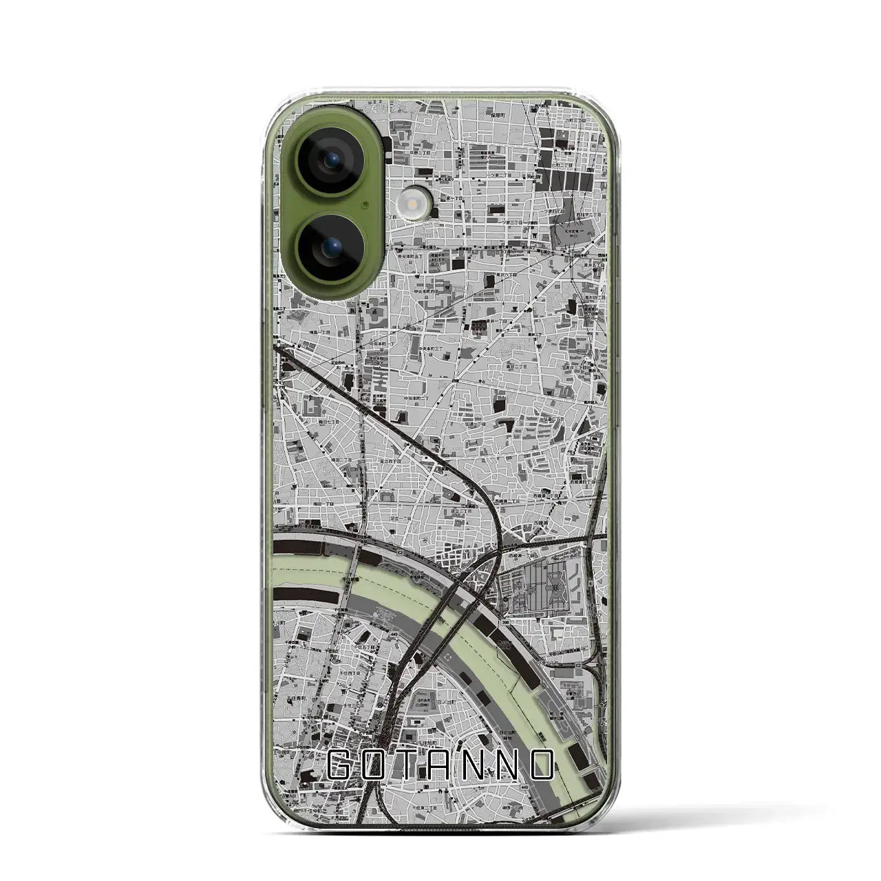 【五反野(東京都)】地図柄iPhoneケース(クリアタイプ)