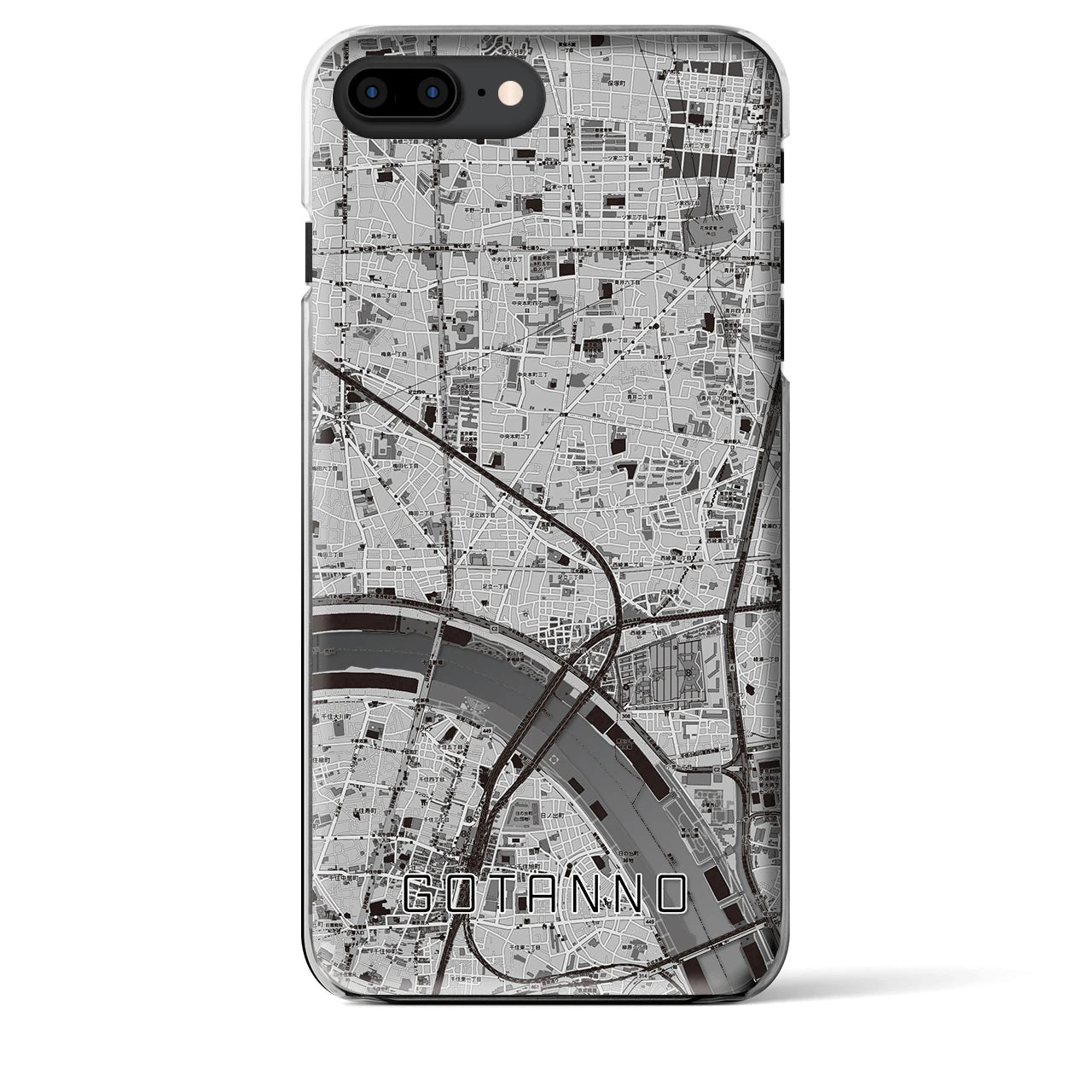 【五反野(東京都)】地図柄iPhoneケース(クリアタイプ)