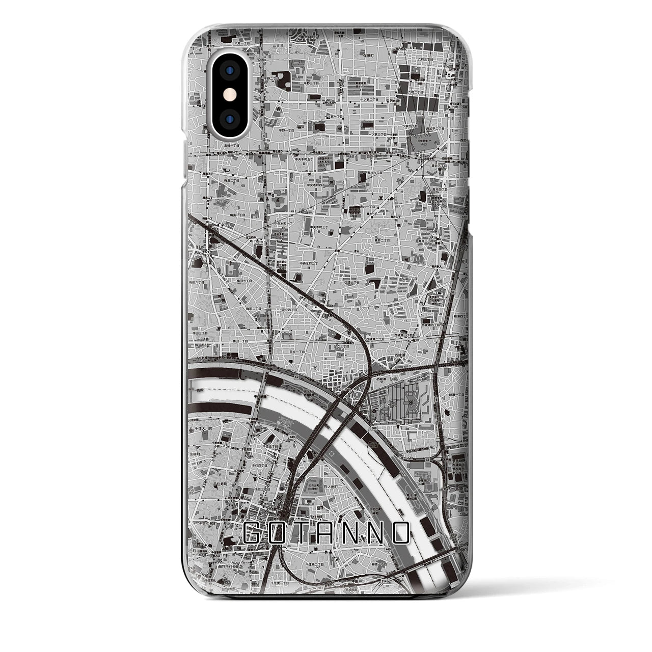 【五反野(東京都)】地図柄iPhoneケース(クリアタイプ)