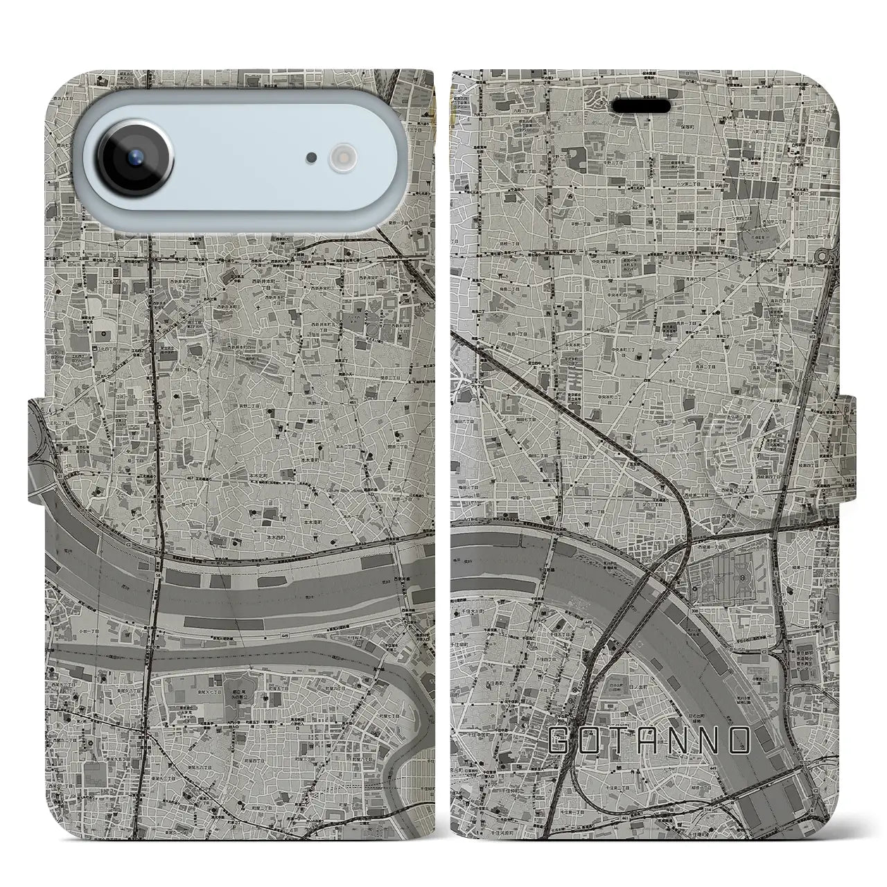 【五反野(東京都)】地図柄iPhoneケース(手帳タイプ)