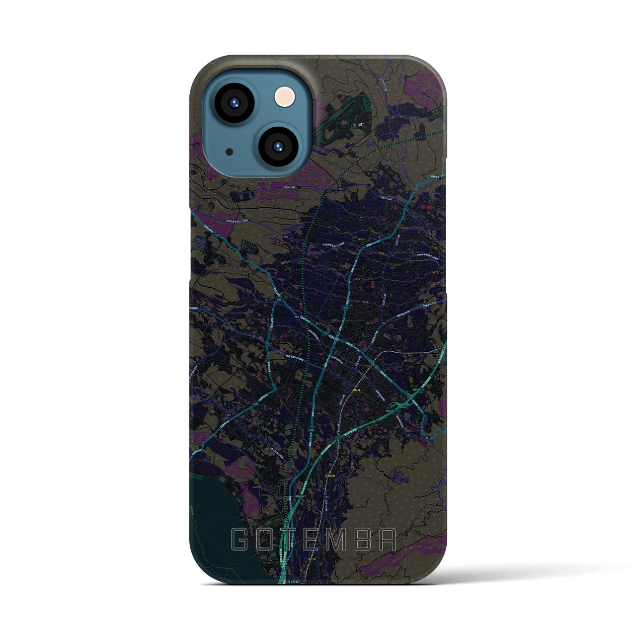 【御殿場(静岡県)】地図柄iPhoneケース(バックカバータイプ)