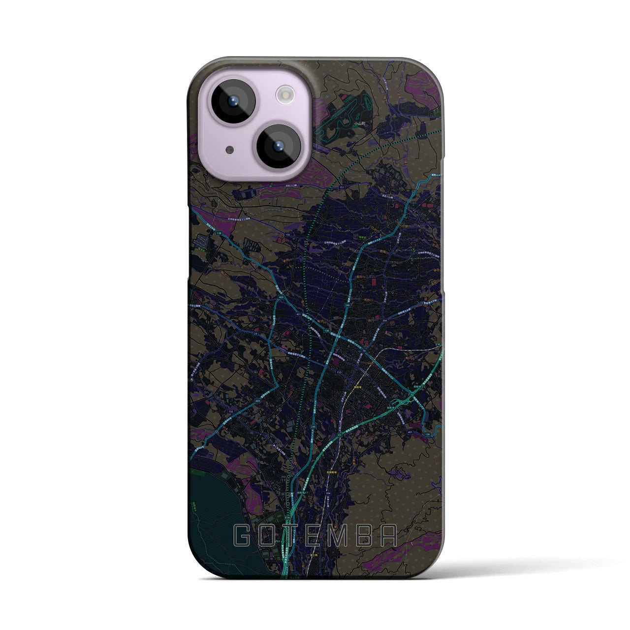 【御殿場(静岡県)】地図柄iPhoneケース(バックカバータイプ)