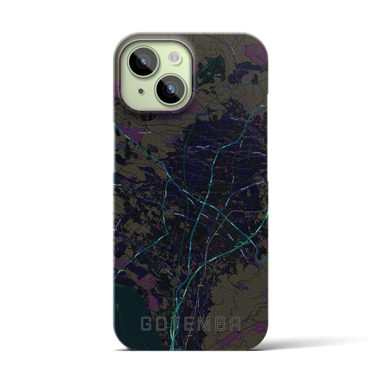 【御殿場(静岡県)】地図柄iPhoneケース(バックカバータイプ)