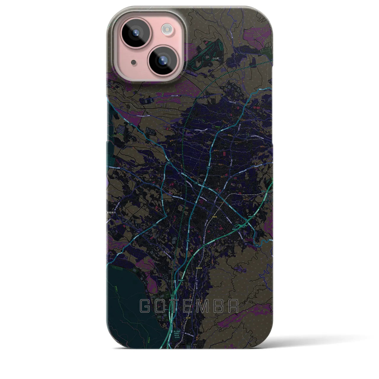 【御殿場(静岡県)】地図柄iPhoneケース(バックカバータイプ)