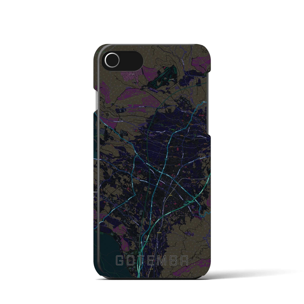 【御殿場(静岡県)】地図柄iPhoneケース(バックカバータイプ)