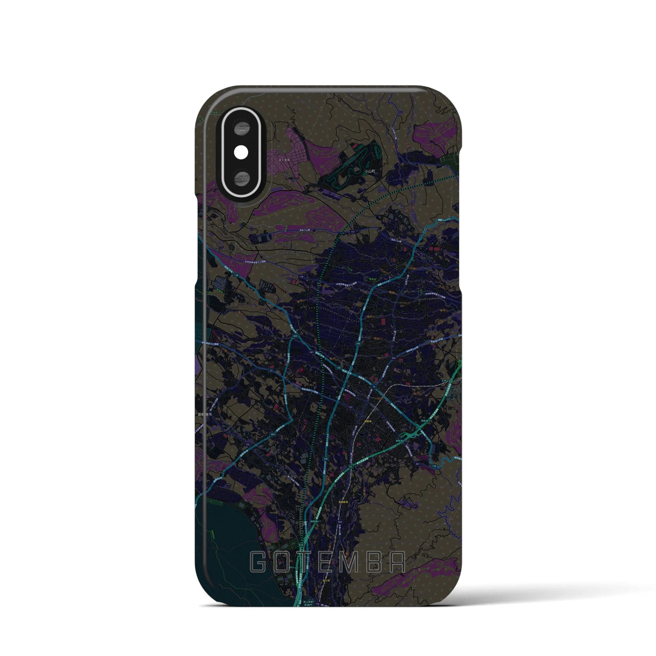 【御殿場(静岡県)】地図柄iPhoneケース(バックカバータイプ)