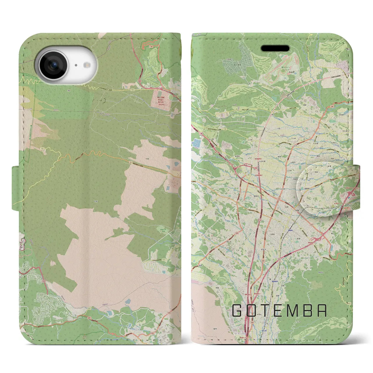 【御殿場(静岡県)】地図柄iPhoneケース(手帳タイプ)