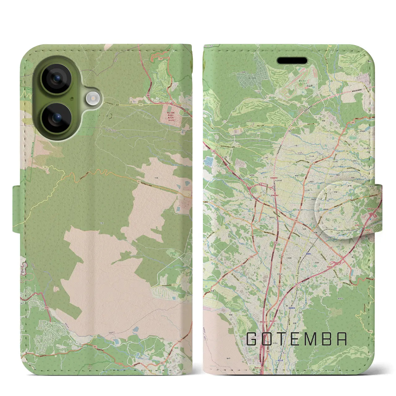 【御殿場(静岡県)】地図柄iPhoneケース(手帳タイプ)