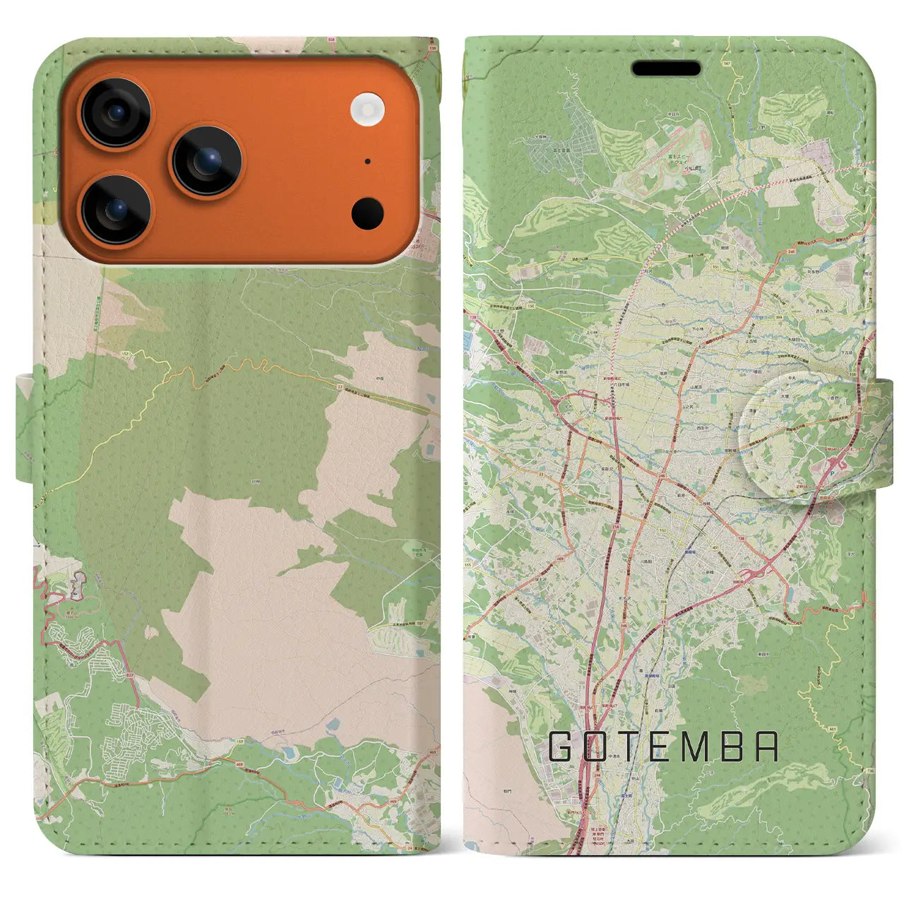 【御殿場(静岡県)】地図柄iPhoneケース(手帳タイプ)