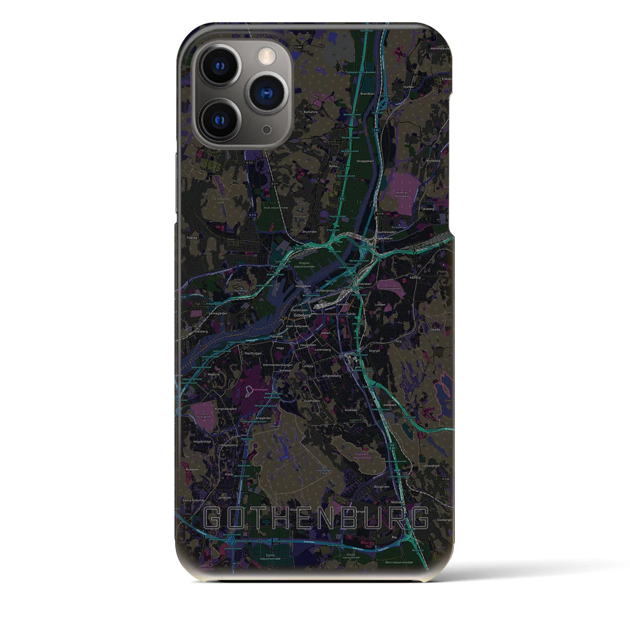 【ヨーテボリ(スウェーデン)】地図柄iPhoneケース(バックカバータイプ)