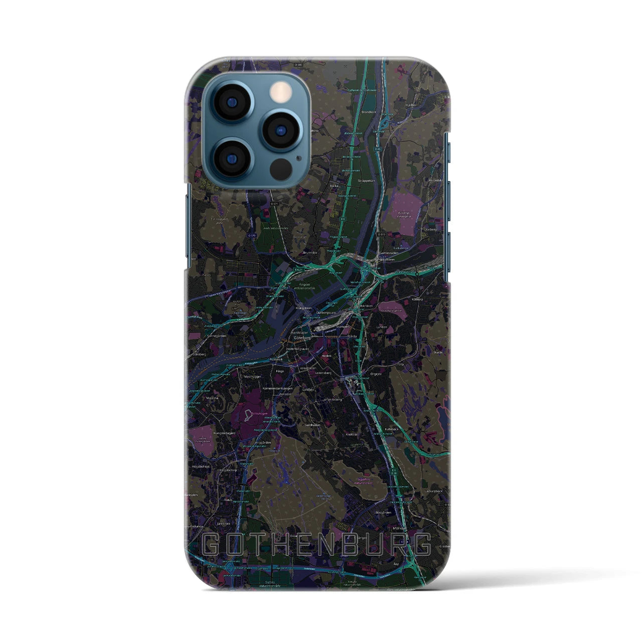 【ヨーテボリ(スウェーデン)】地図柄iPhoneケース(バックカバータイプ)