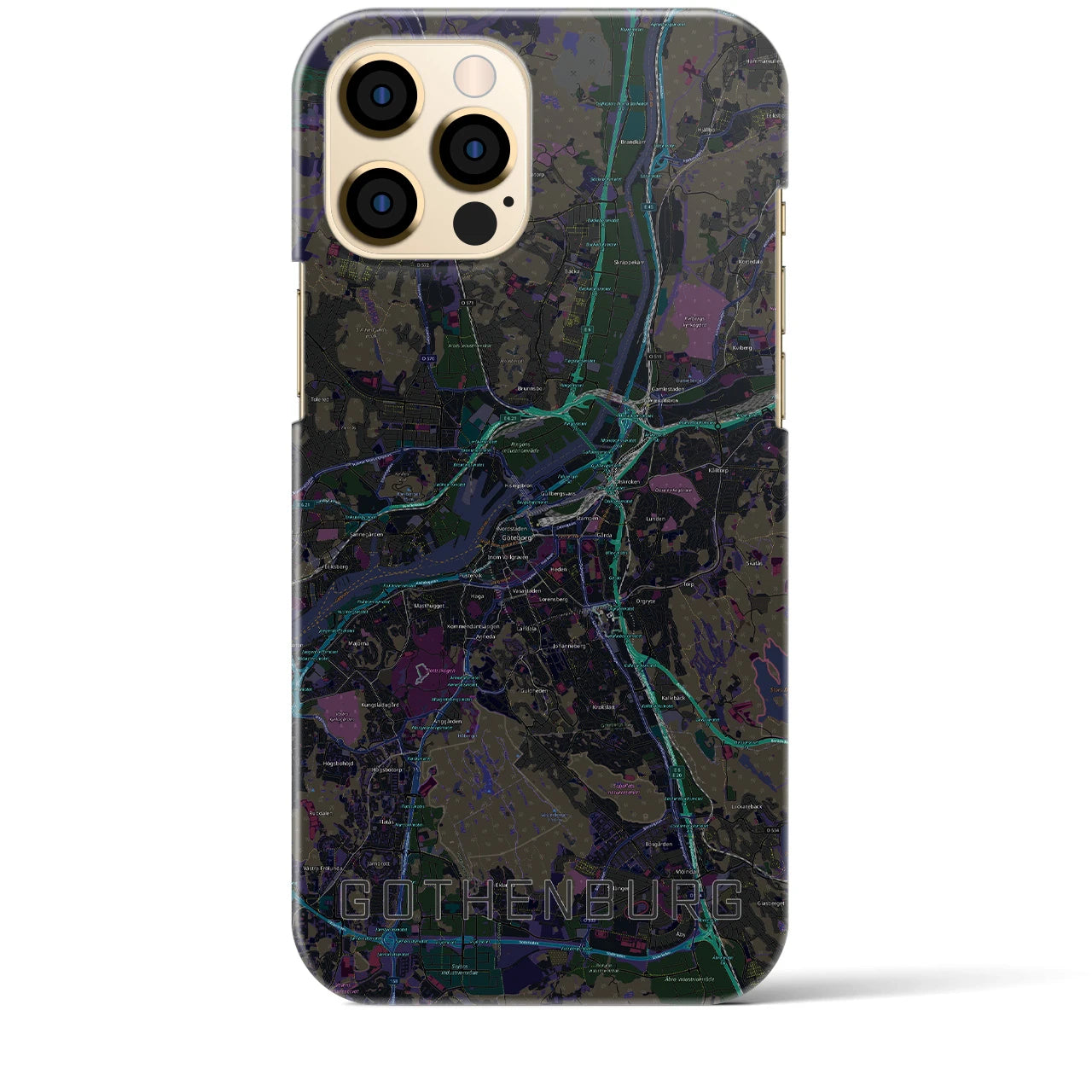 【ヨーテボリ(スウェーデン)】地図柄iPhoneケース(バックカバータイプ)