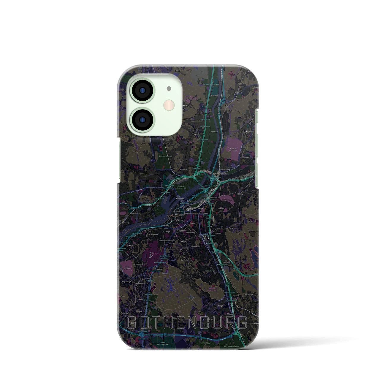 【ヨーテボリ(スウェーデン)】地図柄iPhoneケース(バックカバータイプ)
