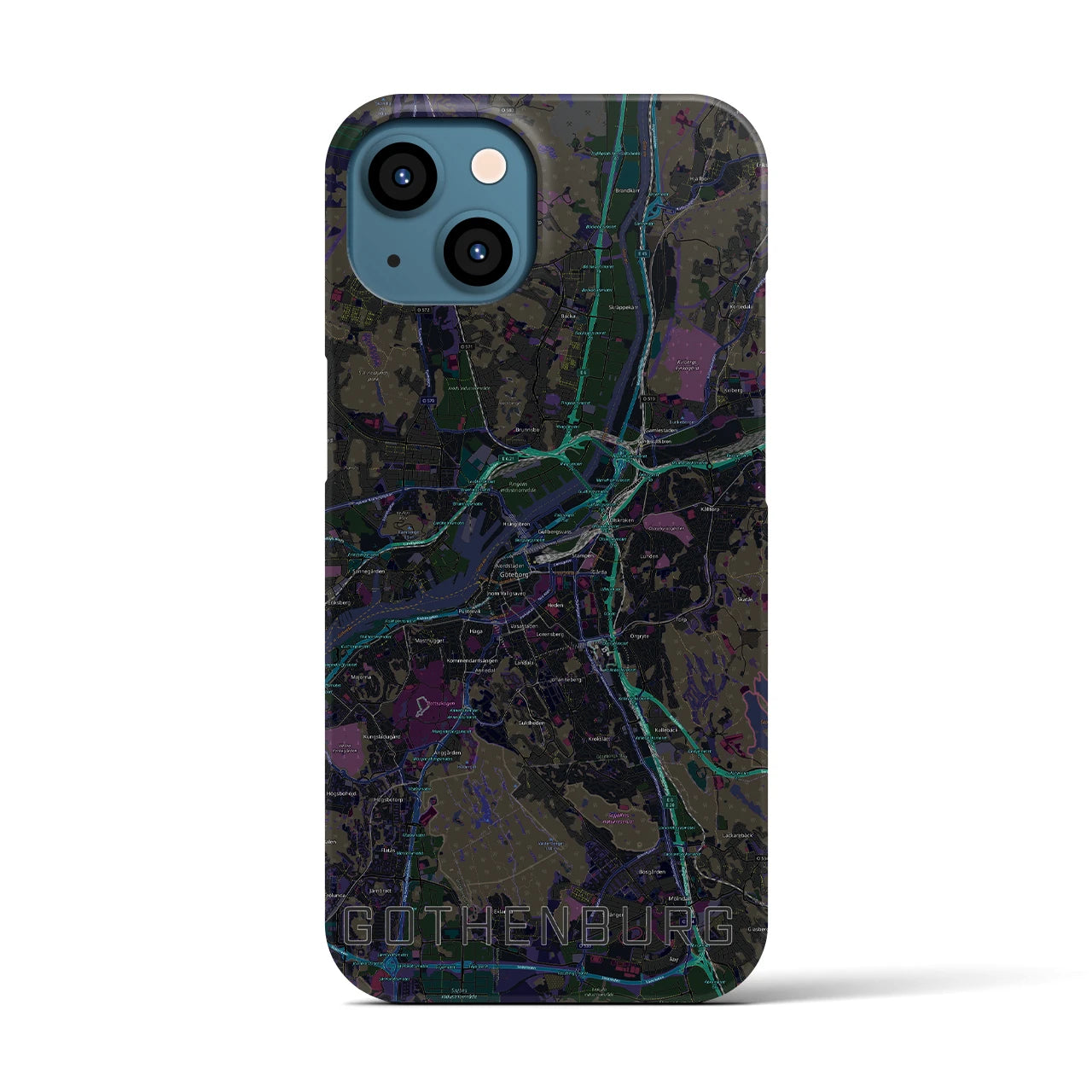 【ヨーテボリ(スウェーデン)】地図柄iPhoneケース(バックカバータイプ)