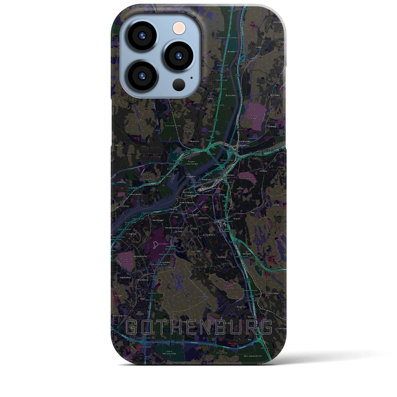 【ヨーテボリ(スウェーデン)】地図柄iPhoneケース(バックカバータイプ)