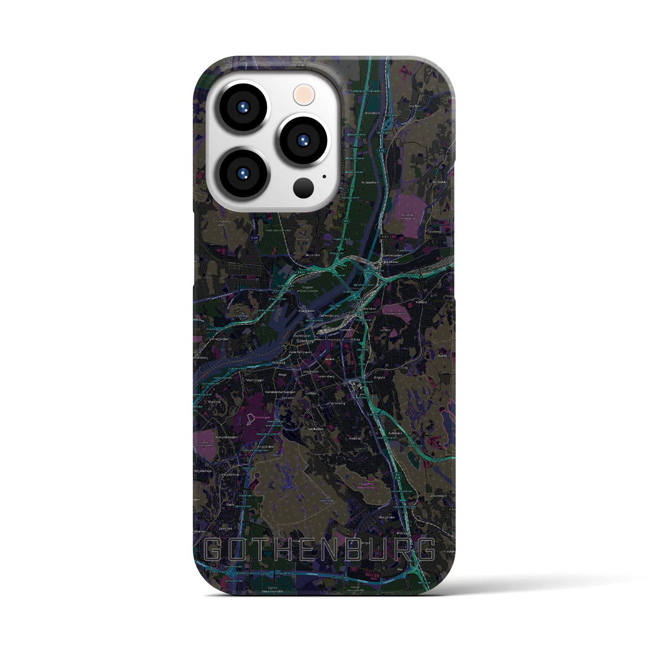 【ヨーテボリ(スウェーデン)】地図柄iPhoneケース(バックカバータイプ)