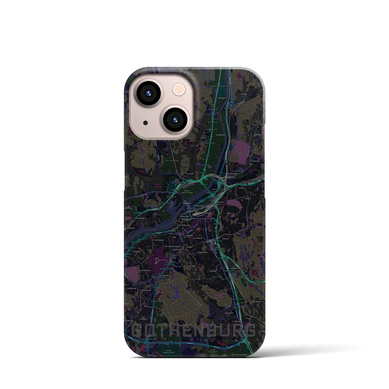 【ヨーテボリ(スウェーデン)】地図柄iPhoneケース(バックカバータイプ)